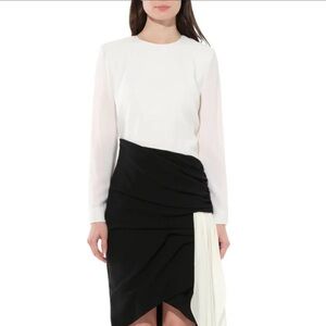 GIVENCHY French Girl Dress Black & white Wool & Silk size 34FR XS NEW